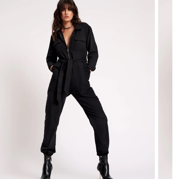 ONE TEASPOON Sz XXS Black Claudia Overalls Jumpsuit Revolve $199 new - Picture 1 of 10